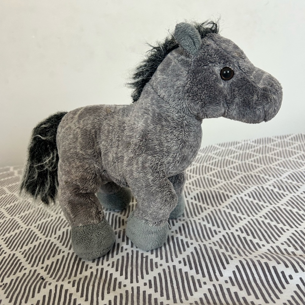 Ganz Webkinz Grey Gray Arabian Horse Pony Plush Stuffed Animal Toy 10 Inch